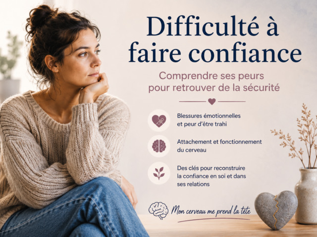 Difficulté à faire confiance dans les relations, peur d’être trahi et blessures émotionnelles.